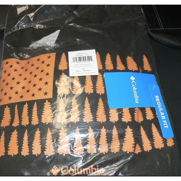 Columbia Men's Trek Graphic Long-Sleeve Fleece Hoodie in Greenscape Medium $47 - Picture 9 of 10